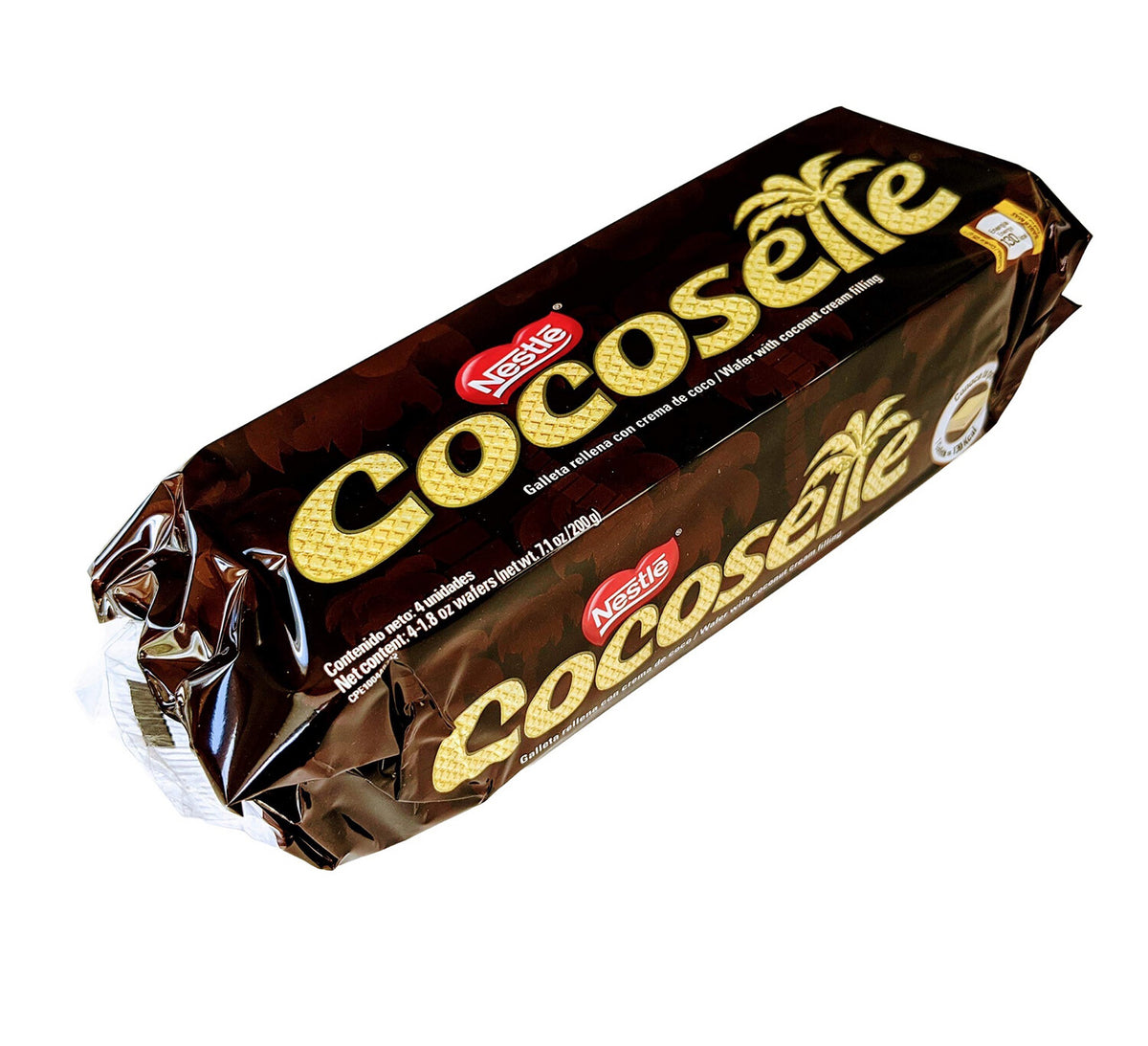Cocosette wafer relleno con deliciosa crema de coco y textura crujiente.