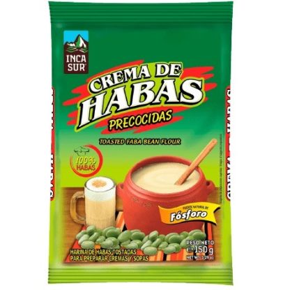 Crema de habas instantánea ideal para bebidas y recetas tradicionales andinas.