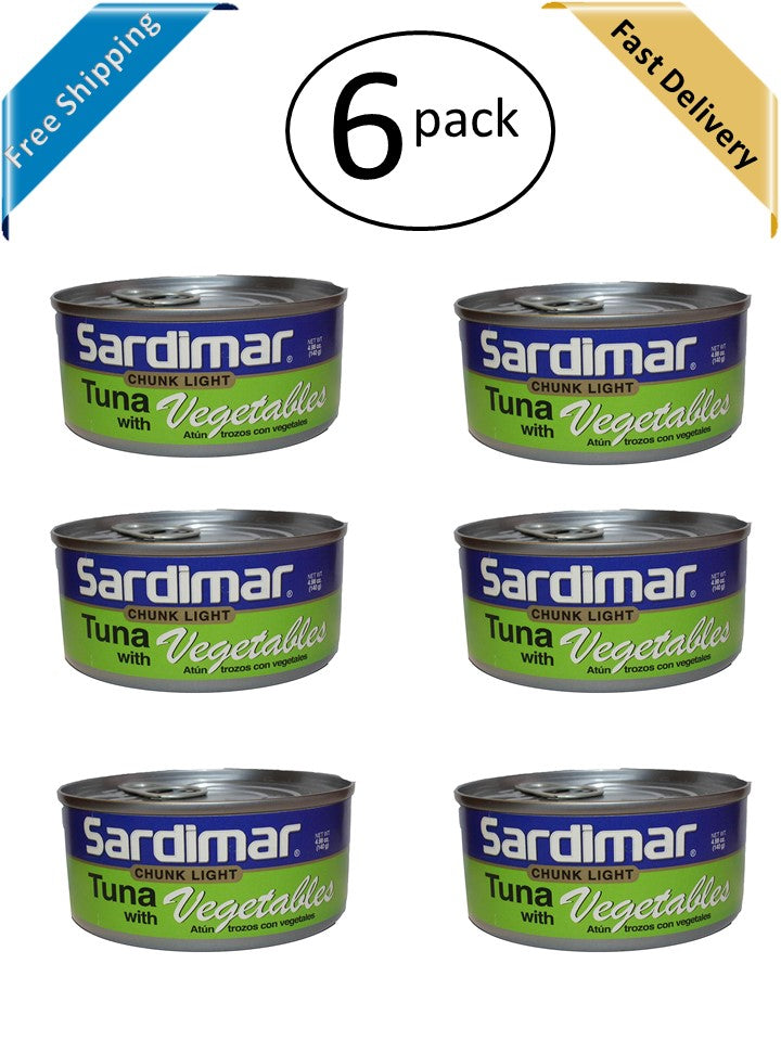 Atún Sardimar con vegetales en presentación lista para consumir ideal para snacks, ensaladas y comidas rápidas.