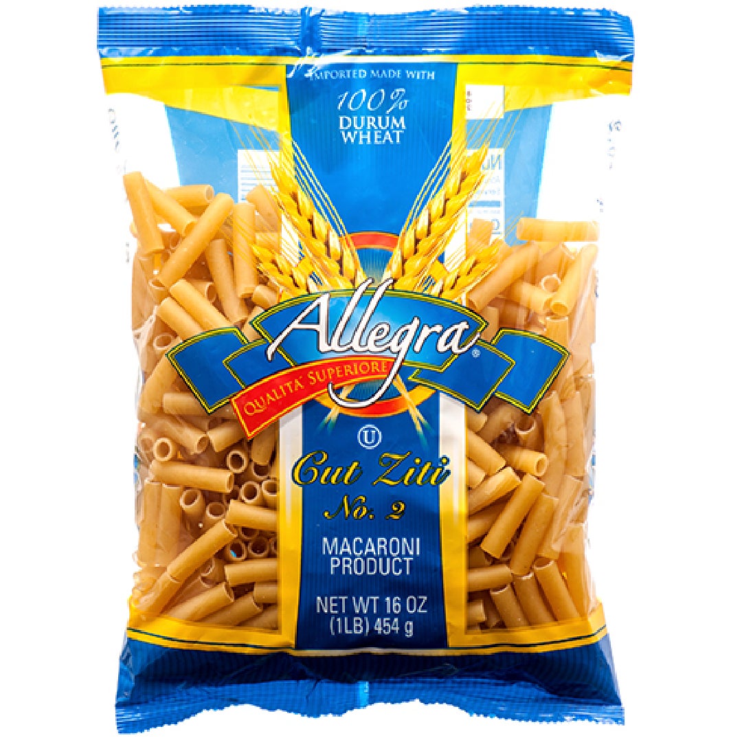 Pasta cut ziti ideal para recetas horneadas y platos con salsa.