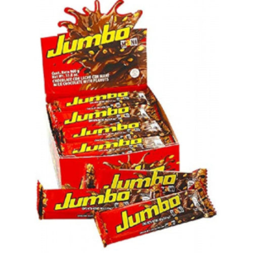 Chocolate Jumbo con maní elaborado en Colombia, una combinación clásica de chocolate y cacahuate ideal para compartir.