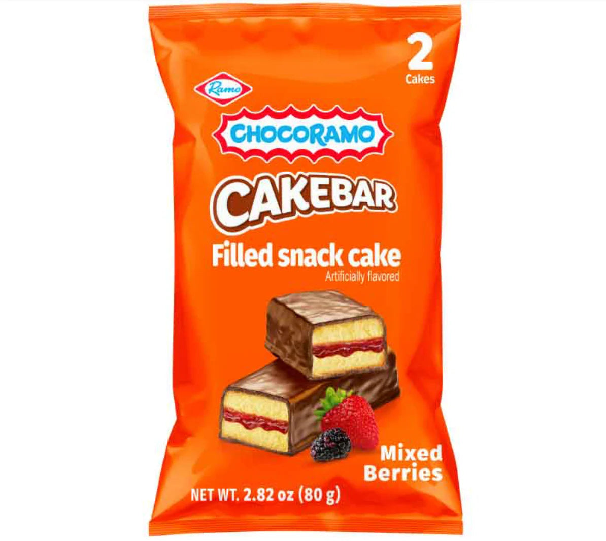 Delicioso Chocoramo Cakebar cubierto de chocolate y textura suave.