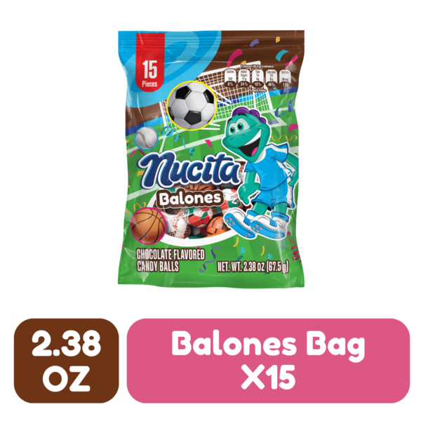Balones de chocolate Nucita en presentación individual para disfrutar como snack dulce.