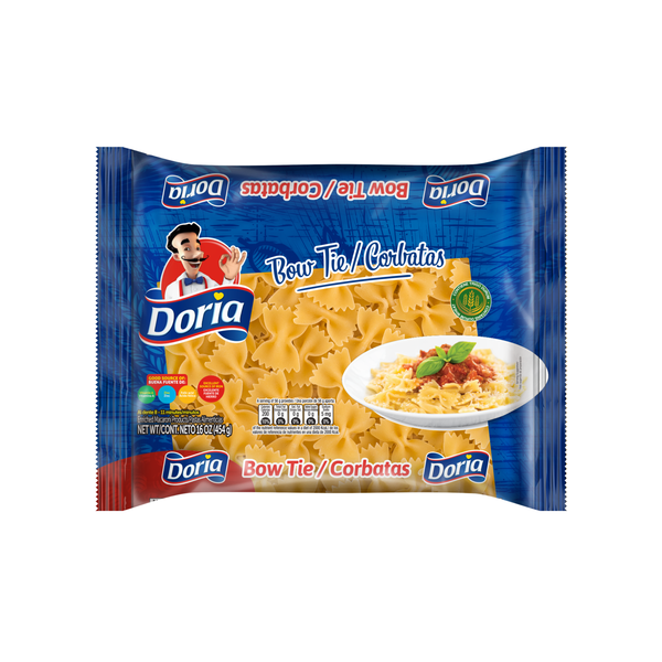 Pasta Corbatas Doria ideal para ensaladas, platos fríos y recetas italianas.