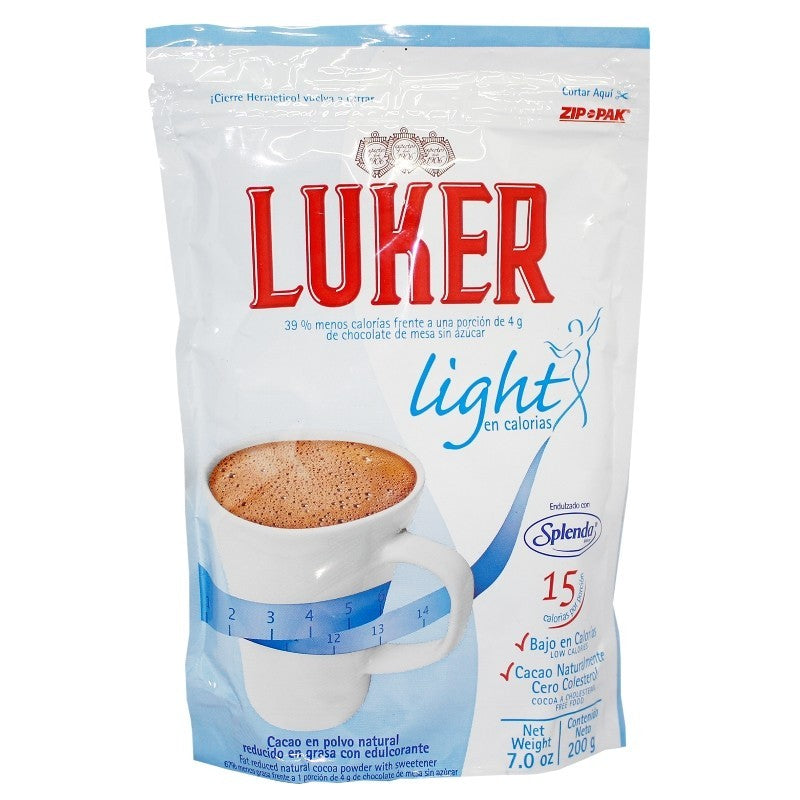 Chocolate Luker Chocoexpress endulzado con Splenda para preparar bebidas calientes con menos azúcar.
