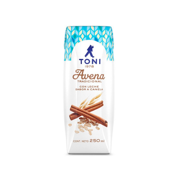 Bebida Toni de avena con leche y canela ideal para desayuno o merienda.