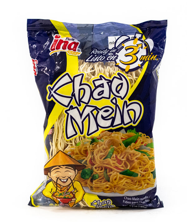 Fideos chao mein sin soya ideales para recetas orientales.