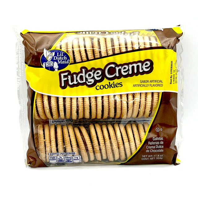 Galletas rellenas con crema de vainilla y fudge Lil Dutch Maid con sabor indulgente.