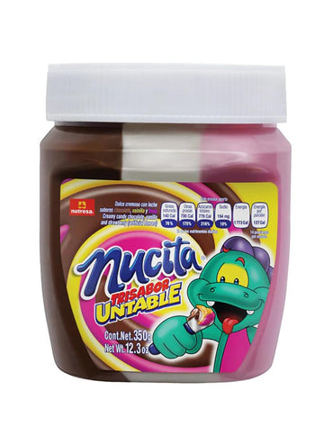 Crema untable Nucita Trisabor con combinación de sabores para disfrutar en panes, postres y snacks.