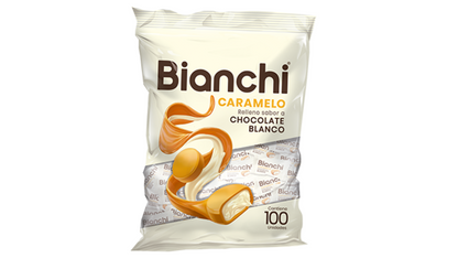 Caramelos Super Bianchi sabor chocolate blanco en presentación surtida para compartir y consumo diario.