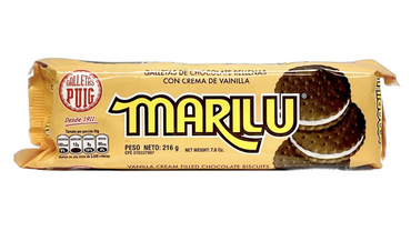 Galletas Marilu chocovainilla con combinación de sabores chocolate y vainilla.