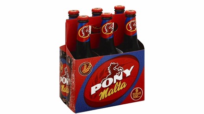Bebida de malta Pony Malta en botella de vidrio con sabor tradicional y presentación individual de 11.2 oz.