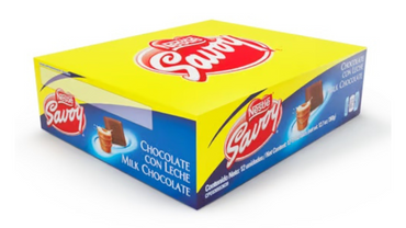 Barra de chocolate Savoy con sabor clásico y textura cremosa.