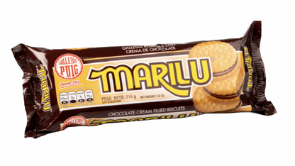 Galletas Marilu de chocolate con sabor intenso y textura crujiente para disfrutar en cualquier momento.