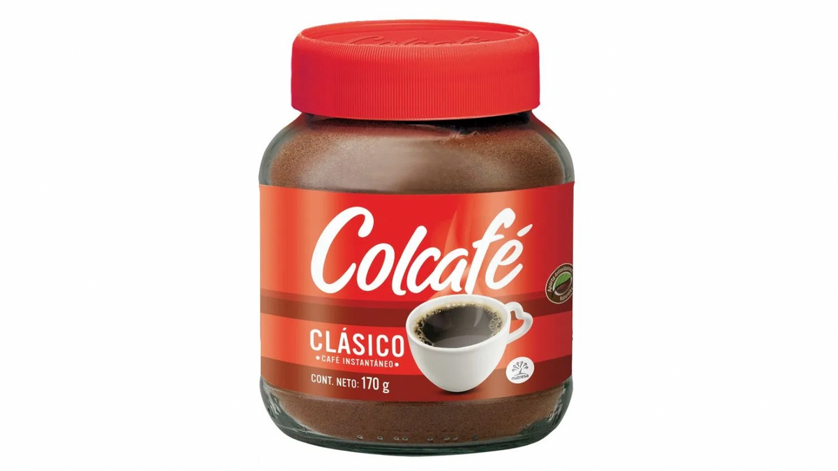 Café instantáneo Colcafé en presentación de 6 Oz elaborado con café colombiano de alta calidad.