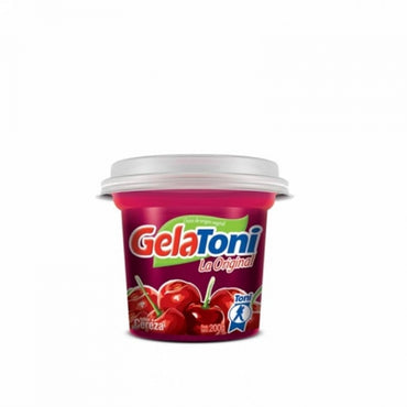 Gelatina sabor cereza Toni ideal para postres y meriendas dulces.