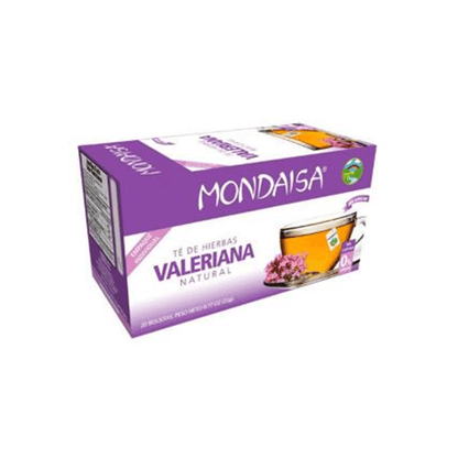 Té de valeriana Mondaisa con aroma herbal relajante.