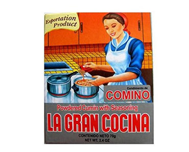 Comino Triguisar Gran Cocina utilizado para sazonar carnes, sopas, granos y recetas tradicionales latinas.