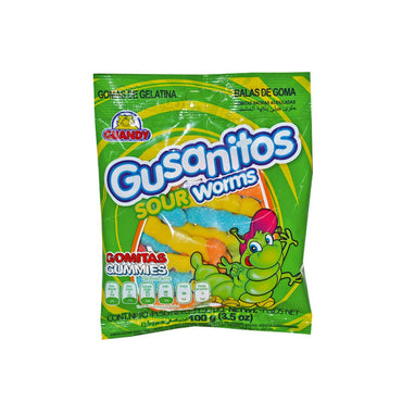 Gomitas Gusanitos con sabores frutales y divertida textura masticable.
