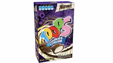 Toops cookies and cream con relleno cremoso y sabor clásico.