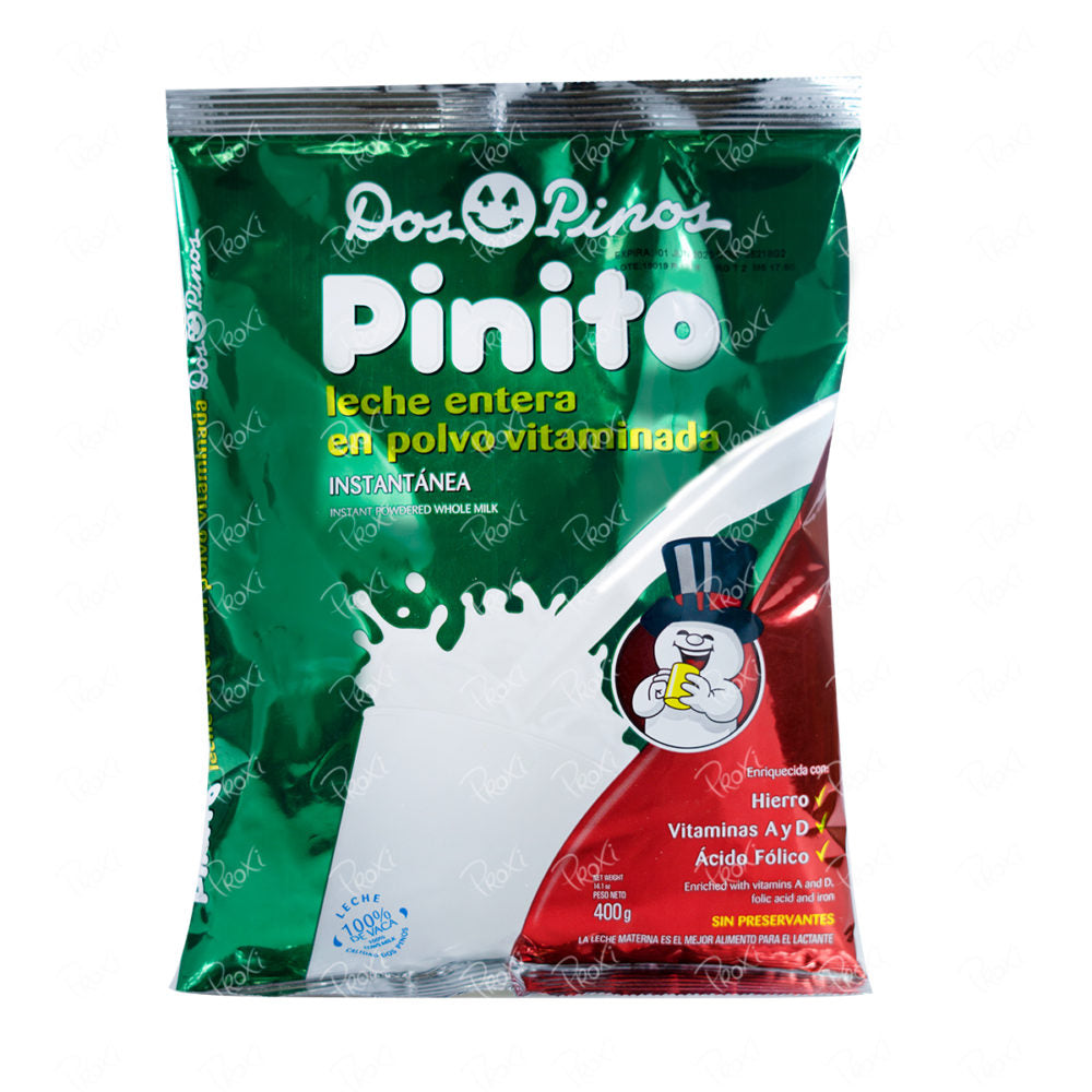 Leche entera en polvo Pinito con sabor tradicional centroamericano.