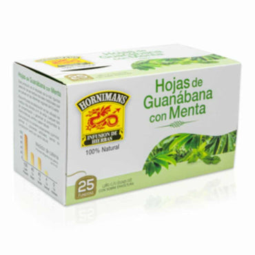 Té de guanábana y menta Hornimans con mezcla herbal refrescante.