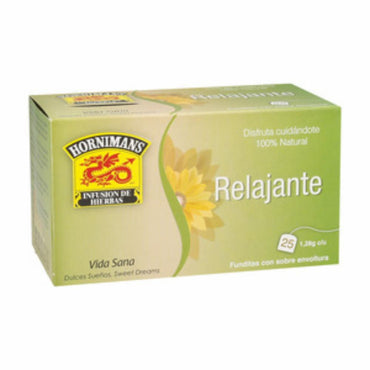 Té relajante Hornimans elaborado con mezcla herbal natural.