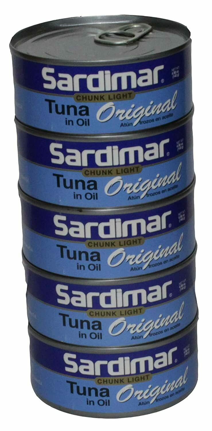 Atún Sardimar en aceite vegetal en presentación de 4.98 oz ideal para recetas rápidas y comidas diarias.