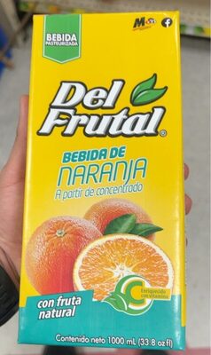 Bebida Del Frutal sabor naranja en presentación tetra familiar ideal para compartir.