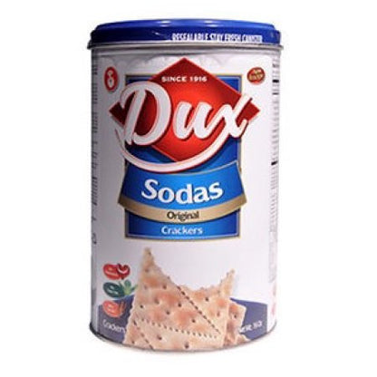 Galletas Soda Dux en presentación de caja para mantener frescura y facilitar almacenamiento.