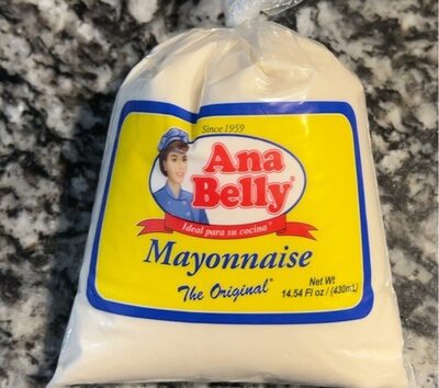 Mayonesa Ana Belly cremosa ideal para sandwiches, ensaladas y snacks.