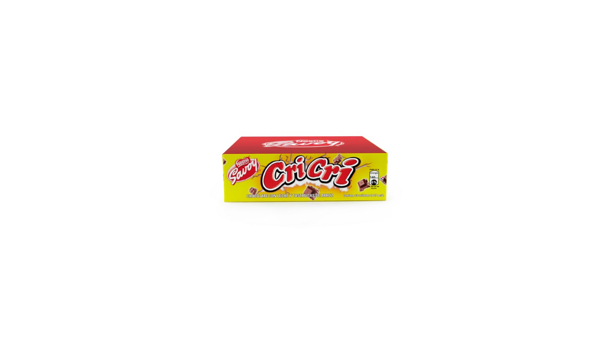 Chocolate CriCri con arroz crocante y delicioso sabor a leche.