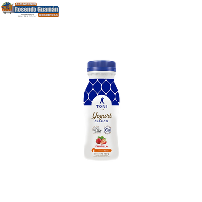 Yogurt Toni sabor fresa práctico y refrescante para cualquier momento.