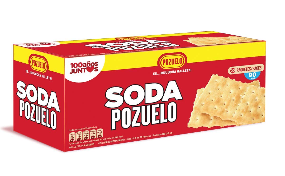 Galletas Soda Pozuelo perfectas para acompañar comidas, quesos y meriendas.