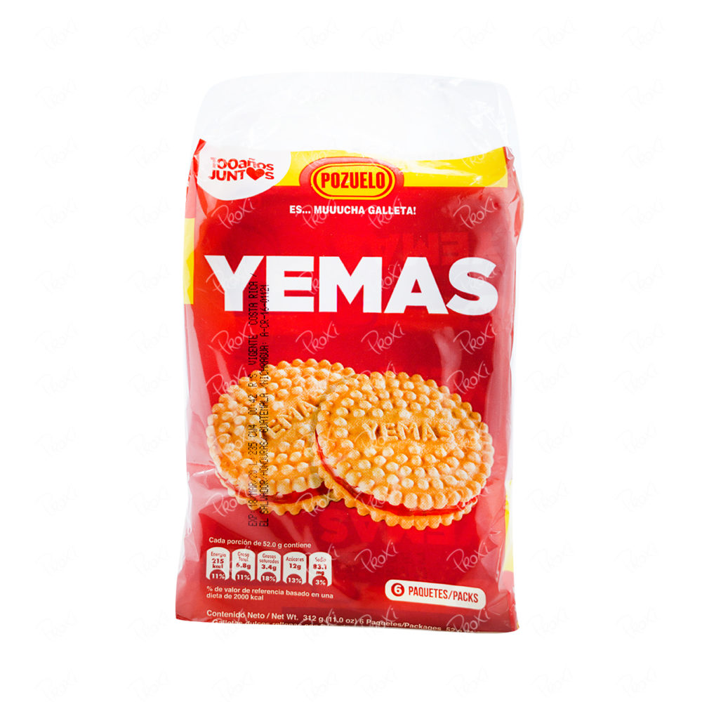 Galletas Yemas Pozuelo con sabor tradicional y textura suave.