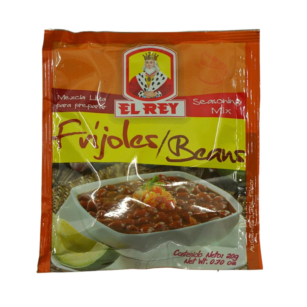 Condimento El Rey para preparar frijoles con sabor tradicional colombiano y mezcla de especias latinas.