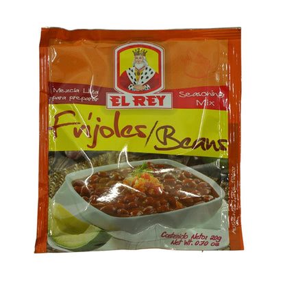 Condimento El Rey para preparar frijoles con sabor tradicional colombiano y mezcla de especias latinas.