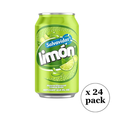 Refresco Salvavidas sabor limón en lata ideal para consumo individual y snacks.