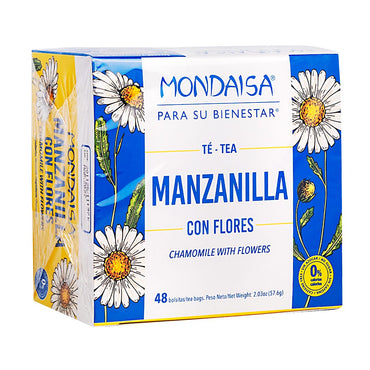 Té de manzanilla Mondaisa con sabor suave y floral.