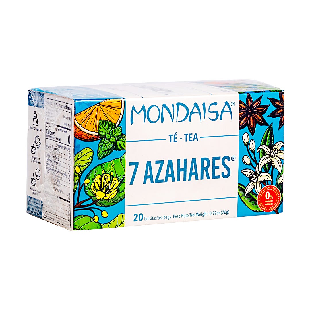 Té 7 azahares Mondaisa con mezcla herbal aromática y relajante.