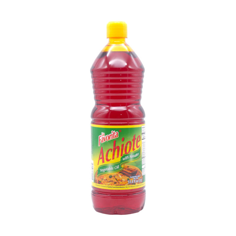 Achiote líquido en presentación grande para recetas tradicionales latinoamericanas.