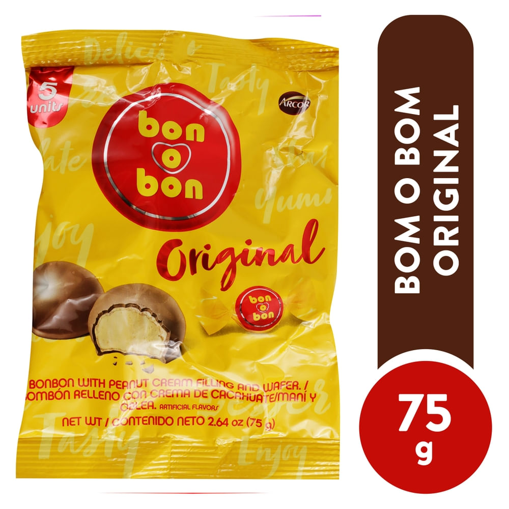 Chocolates Bon o Bon originales rellenos con sabor clásico y textura cremosa.