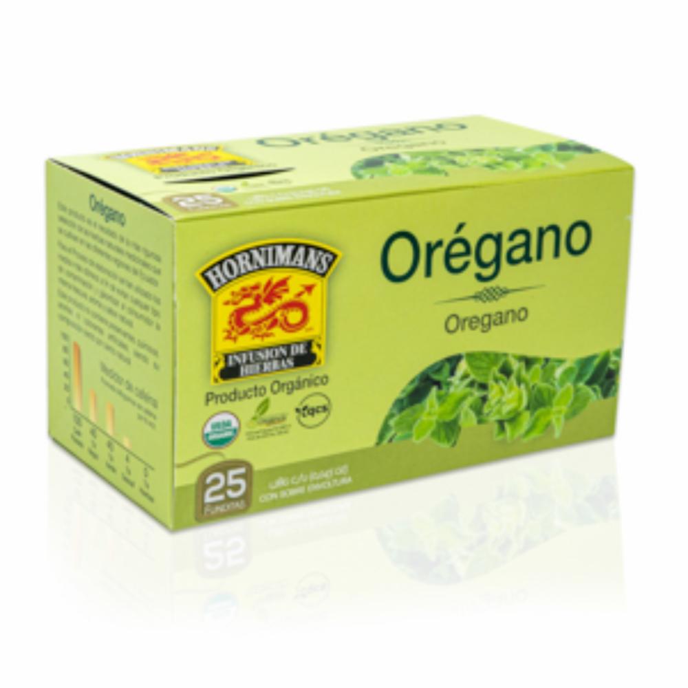 Té de orégano Hornimans con sabor herbal tradicional.