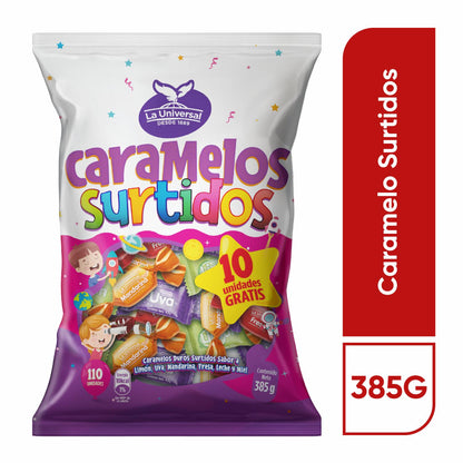 Caramelos surtidos La Universal con variedad de sabores tradicionales.