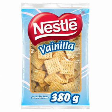 Galletas dulces sabor vainilla con textura ligera ideales para meriendas.