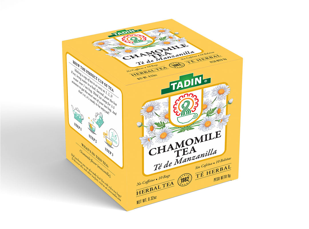 Té de manzanilla, naranja y limón Tadin con mezcla cítrica.