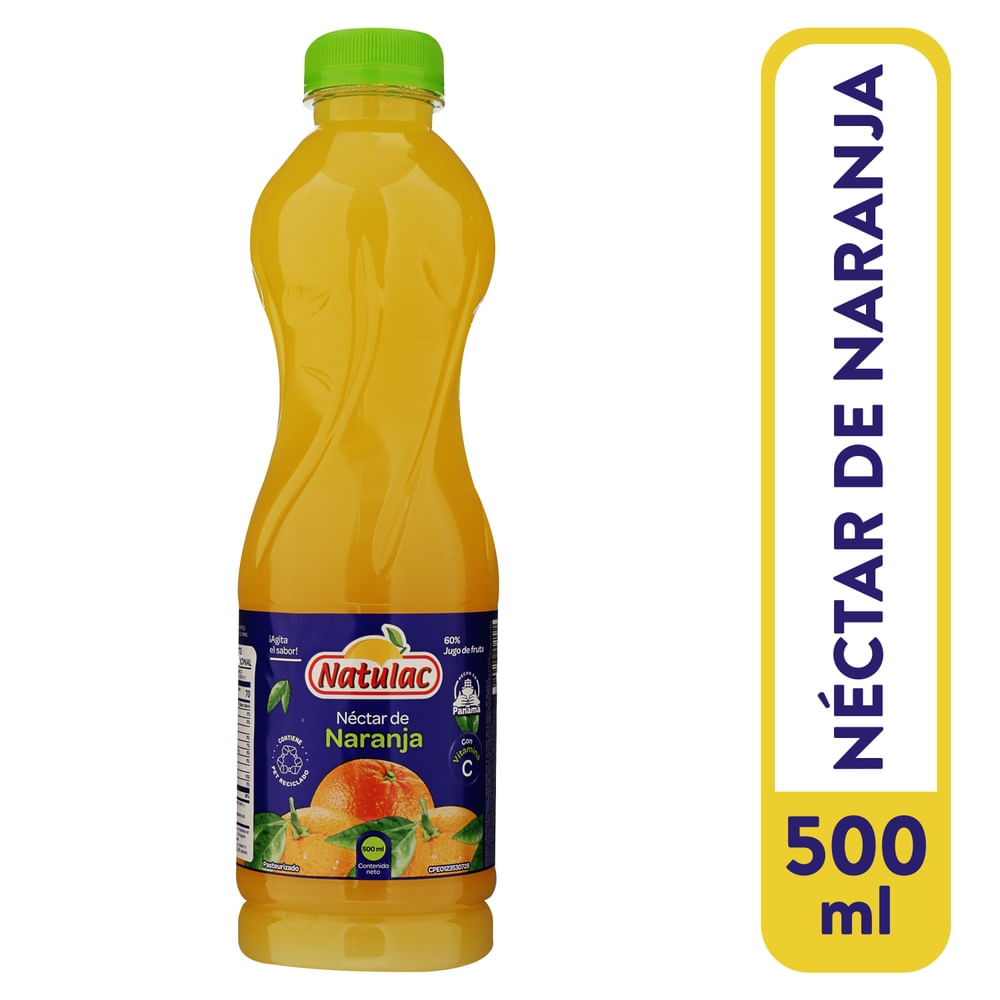 Néctar Natulac sabor naranja ideal para desayunos y consumo diario.