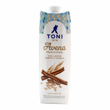 Bebida Toni de avena con leche y sabor canela en tamaño familiar.