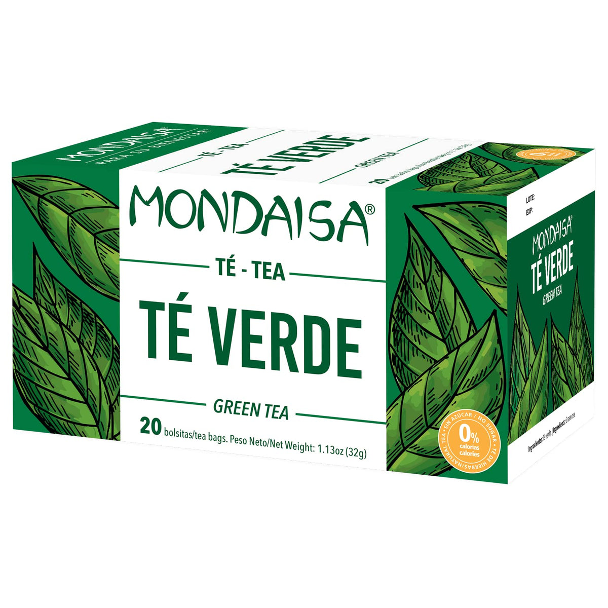 Té verde Mondaisa con sabor ligero y refrescante.