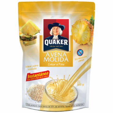 Avena sabor piña con textura suave y sabor tropical.